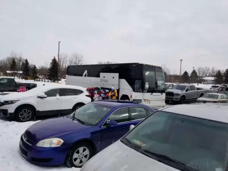 Winter Walden Charter Bus